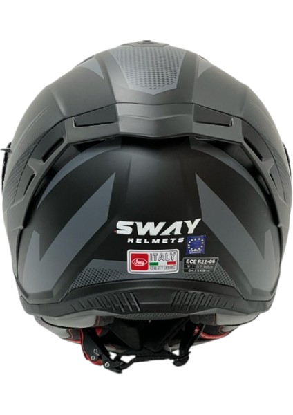 Kapalı Kask Sw 867 Asphalt Siyah Gri