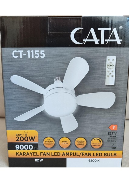 Karayel Fan 82W LED Ampul Dimmerli