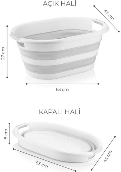 Akordion Katlanır Çamaşır Sepeti - 38 Litre fırsatları