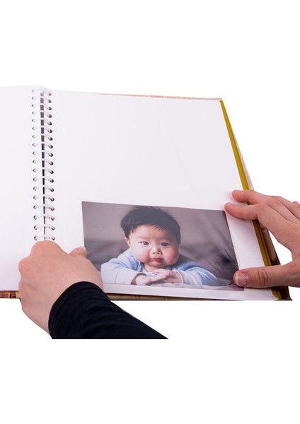 40 Sayfa 24x29 Cm. Yapışkanlı Piza Kulesi Desenli Manyetik Fotoğraf Albümü