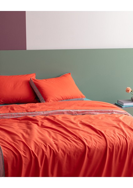 Allure King Size %100 Pamuk Nevresim Takımı - Turuncu fiyatları