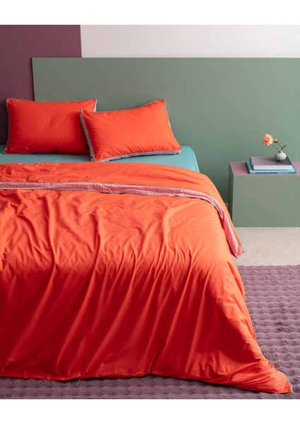 Allure King Size %100 Pamuk Nevresim Takımı - Turuncu modelleri
