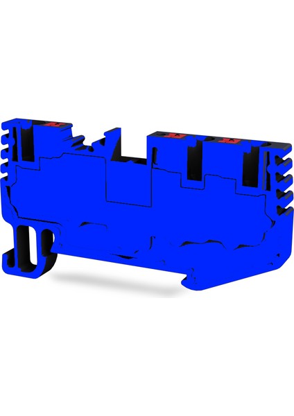 Pft 2,5 1x2 Mavi Push-In 1 Giriş 2 Çıkış Klemens 10'lu Paket