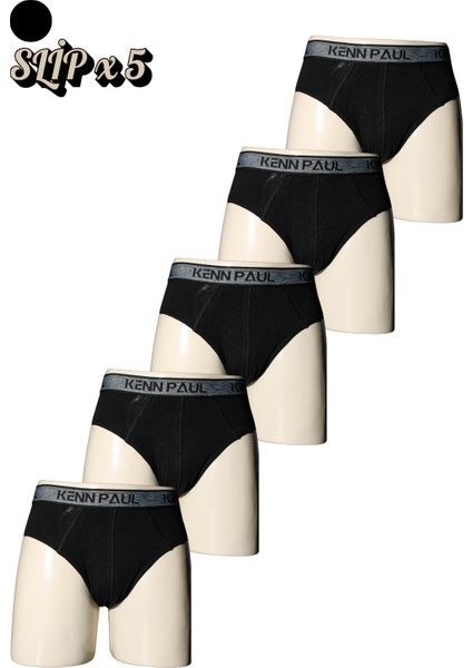 5'li Erkek Düz Pamuklu Siyah Boxer | Slip Boxer