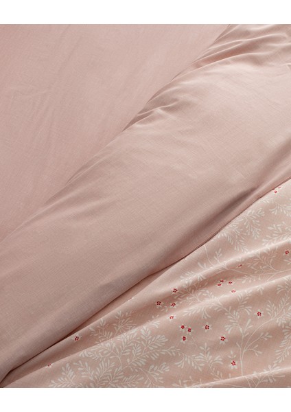 Emele King Size Pamuklu Baskılı Nevresim Takımı - Pudra indirimleri