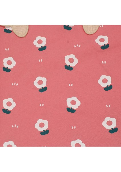Kız Çocuk Nar Çiçeği Beyaz Papatya Desenli Keten Bebe Yakalı Ikili Takım - 1015462 modelleri