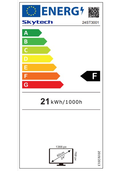 24ST3001 24'' 60 Uydu Alıcılı Ekran Hd Ready LED Tv (12 WOLT) ÇERÇEVESİZ