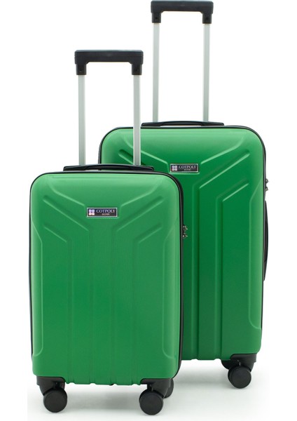 Petra Lüx 2'Li Abs Valiz Seti Orta & Küçük - Yeşil