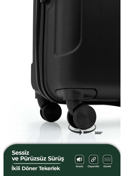 Petra Lüx 2'Li Abs Valiz Seti Orta & Küçük - Yeşil indirimleri