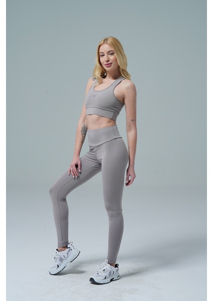 Aero Motion - Gri Yüksek Bel Push-Up Toparlayıcı Tayt