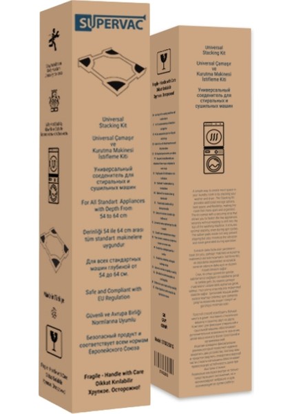 Çamaşır Makinesi Kurutma Makinesi Istifleme Birleştirme Kiti Samsung Lg , Gri - Inox