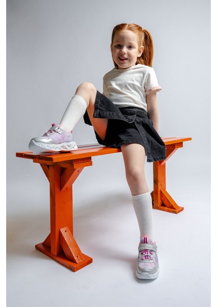 Kız Çocuk Gümüş Işıklı Spor Ayakkabı fiyatları