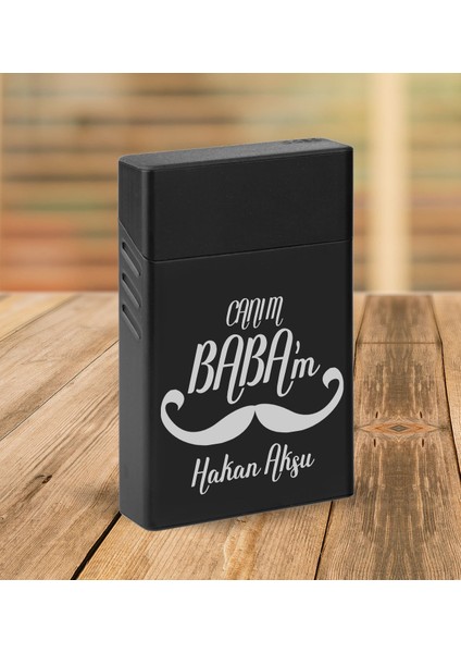 Kişiye Özel Isimli Baba Temalı Siyah Türk Kahvesi Fincanı&cüzcan&çakmak&sigara Kutusu Hediye Seti-2, Babaya Hediye, Babalar Günü Hediyeleri modelleri