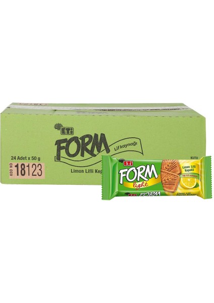 Form Light Limon Lifli Kepekli Bisküvi 50 G x 24 Adet