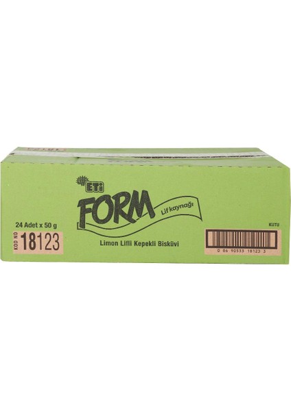 Form Light Limon Lifli Kepekli Bisküvi 50 G x 24 Adet