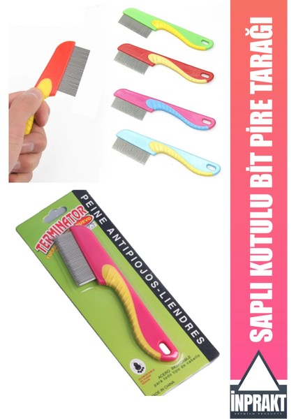 Saplı Kedi Köpek Tüy Bit Pire Toplayıcı Toplama Temizleme Tarağı Tarak