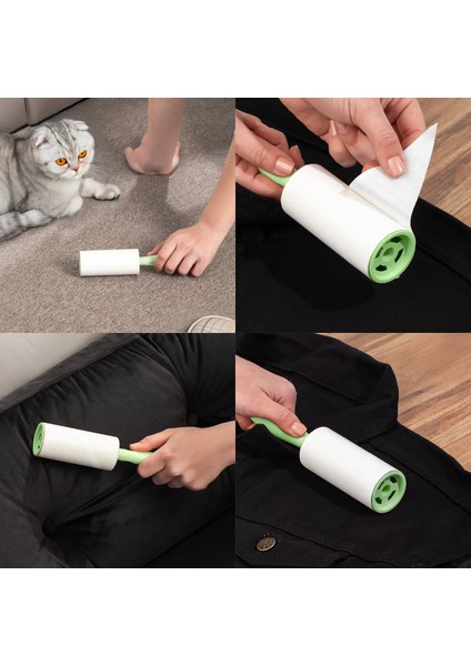 3107 Kedi Köpek Tüy Toplayıcı Rulo + 8 Adet Yedek Rulo Yeşil modelleri