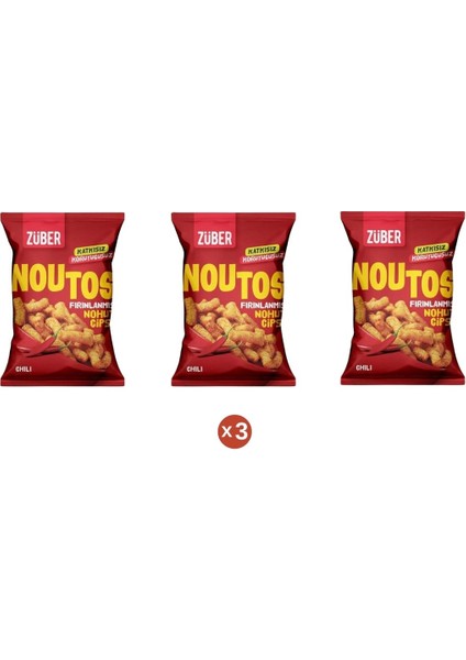 Noutos Fırınlanmış Nohut Cipsi Chili 55 G (3 Adet)