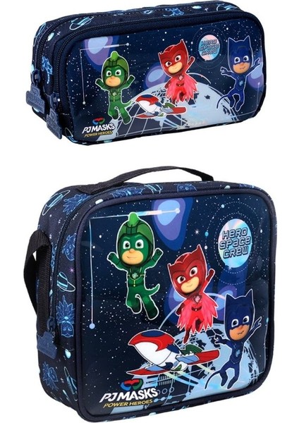 Pj Masks Space Crew Beslenme Çantası ve Kalemlik Seti 24410