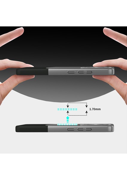 Poco X7 Pro Kılıf Mıknatıslı Tkgn Duble Kapak - Gri