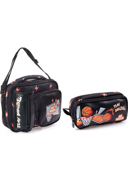 Me Team Erkek Çocuk Play Basketbol Beslenme Çantası ve Kalemlik Seti 24159