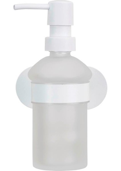Duvara Monte Sabunluk – Mat Beyaz, Paslanmaz Çelik, Yapışkan Sistemli, 200 ml Kapasiteli, Saten Cam Şişeli modelleri