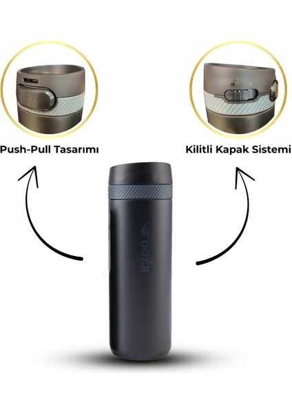 Squid Termos 600ML-SİYAH