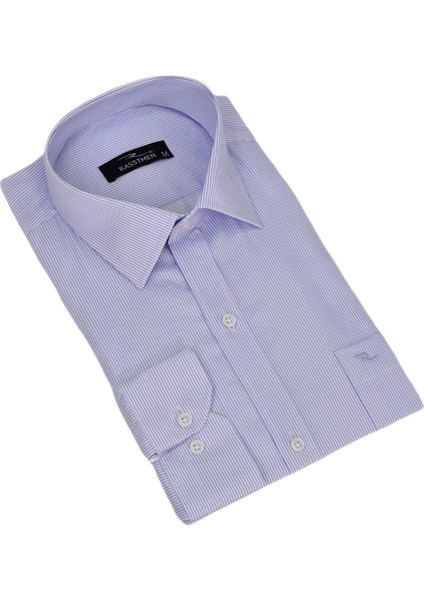 Erkek Çizgili Klasik Tek Cepli Uzun Kol Gömlek BGL-ST04553 fırsatları