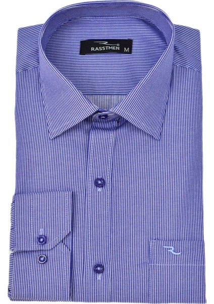 Erkek Çizgili Klasik Tek Cepli Uzun Kol Gömlek BGL-ST04553 fiyatları