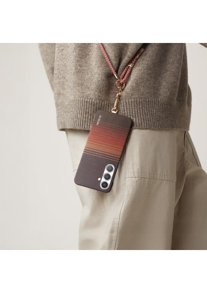 Galaxy S25 Ultra Kılıf M-Safe Uyumlu Aramid Fiber Pitaka Tactile Woven Serisi Kapak Kahverengi indirimleri