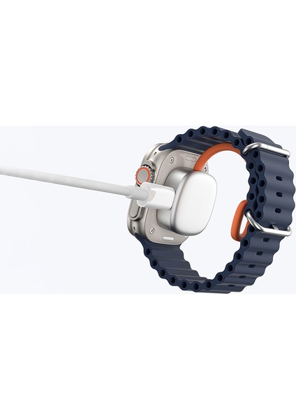 WI-M23 Akıllı Saat Şarj Aleti Taşınabilir Wireless Magnetik 2.5W Beyaz fırsatları