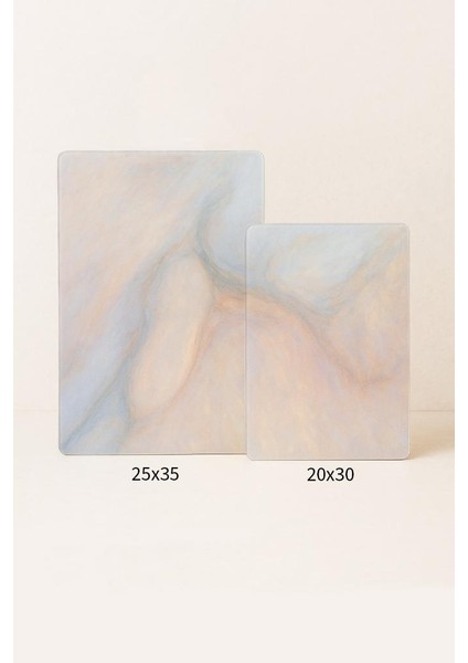 2'li Temperli Cam Kesme Tahtası 20X30 & 25X35 cm | Desenli Antibakteriyel Mutfak Doğrama Camı
