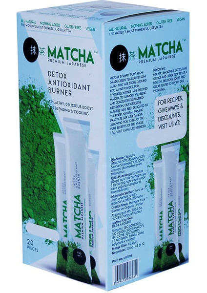 Matcha (Maça) Çayı Premium 20 Poşet