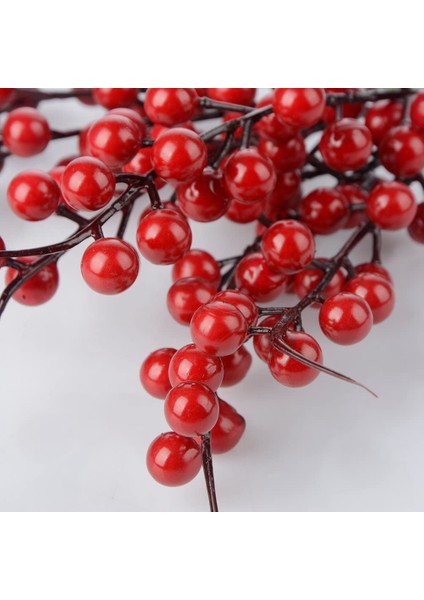20 Adet Yapay Kırmızı Meyveler Sahte Çiçekler Meyve Berry Kaynaklanıyor El Sanatları Çiçek Buketi Düğün Için Yılbaşı Ağacı Dekorasyon (Yurt Dışından) fırsatları