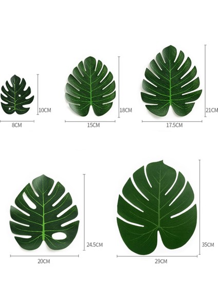Yapay Tropikal Palmiye Yaprakları Orman Parti Dekorasyonu Hayvan Yaz Hawaii Düğün Ev Masa Dekoru L (Yurt Dışından)