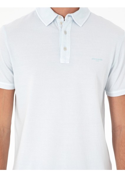 Erkek Açık Mavi Slim Fit Tişört 50285411-Vr095