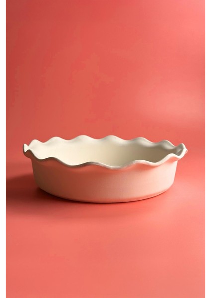 Tart Fırın Kabı - Seramik Bisküvi (Ham Ürün)