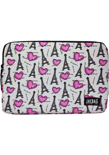 Paris Gri/pembe A4 Evrak Notebook ve Tablet Taşıma Çantası/kılıfı