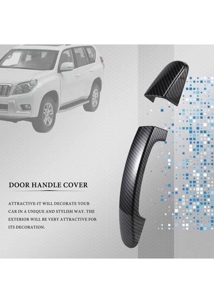 Adet Araba Kapı Kulp Kılıfı Trim Ford Transit Için Özel Tourneo 2014-2020 Karbon Fiber Kapı Kolu Etiket Dekorasyon (Yurt Dışından)