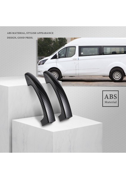 Adet Araba Kapı Kulp Kılıfı Trim Ford Transit Için Özel Tourneo 2014-2020 Karbon Fiber Kapı Kolu Etiket Dekorasyon (Yurt Dışından)