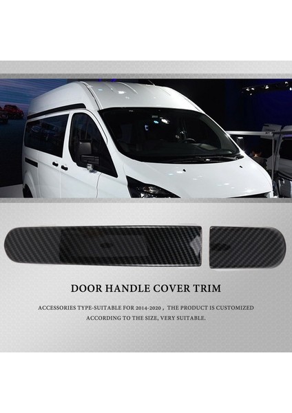 Adet Araba Kapı Kulp Kılıfı Trim Ford Transit Için Özel Tourneo 2014-2020 Karbon Fiber Kapı Kolu Etiket Dekorasyon (Yurt Dışından)