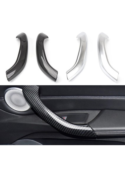 Karbon Fiber Araba Iç Kapı Çekme Kulp Kılıfı Trim Değiştirme-Bmw X1 X2 F48 F49 F39 2017-2022 (Yurt Dışından)