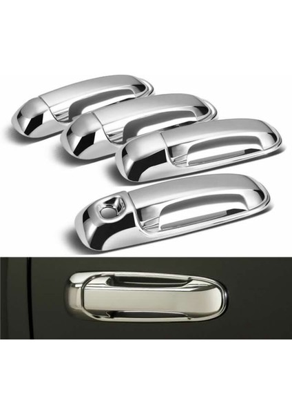 8 Adet Araba Dış Kapı Kolları 4 Kapı Kolu Kapakları Dodge Ram 1500 2500 3500 4500 5500 2002-2008 Krom (Yurt Dışından)