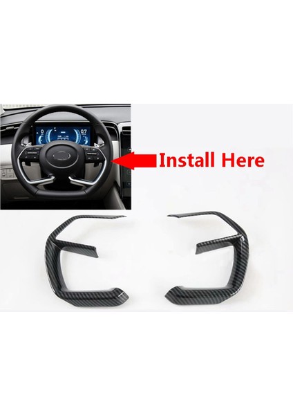 Araba Maun Rengi Direksiyon Simidi Pullu Trim Şerit Kapağı Iç Dekorasyon Hyundai Tucson Nx4 2021 2022 (Yurt Dışından) modelleri