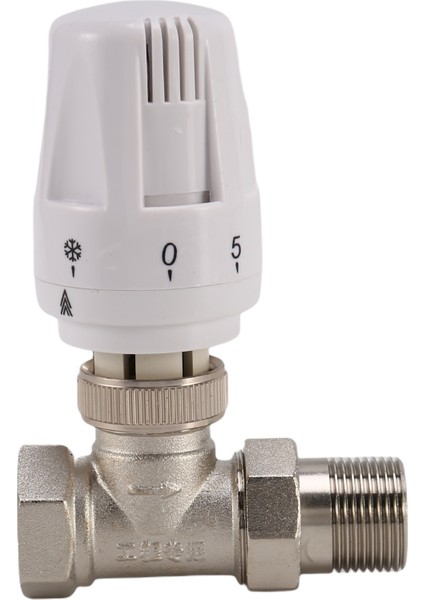 3/4 Inç Pirinç Termostatik Radyatör Vanası Düz Tip DN20 Otomatik Sıcaklık Kontrol Vanası Yerden Isıtma (Yurt Dışından)