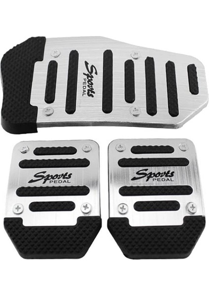 3 Adet Yakıt Gaz Gaz Pedalı Fren Pedalı Debriyaj Koruyucu Örtü Ayak Pedalları Manuel Şanzıman Için Kaymaz Araba Gümüş (Yurt Dışından)
