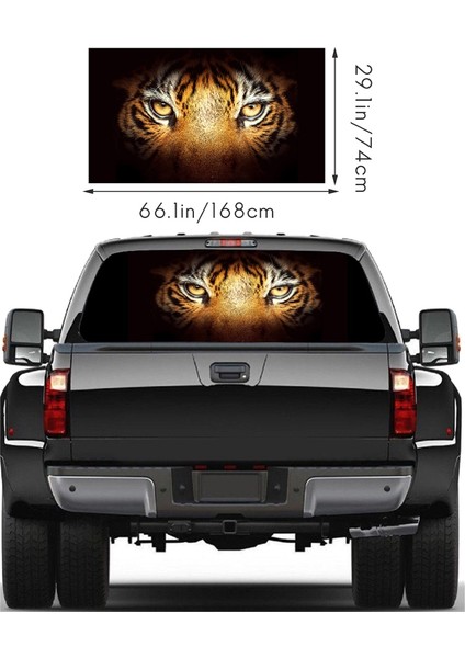 A166 Kamyon Suv Pickup Için 3D Arka Ön Cam Etiketi Güneşlik Dekor Arka Pencere Camı Posteri 168X74 CM/66X29 Inç (Yurt Dışından) fiyatları