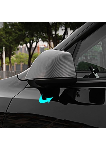 2021 2022 Tesla Model 3 Dış Aksesuarlar Için Yan Dikiz Aynası Kapağı Trim, Abs Karbon Fiber (Yurt Dışından) modelleri