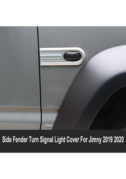 Suzuki Jimny 2019 2020 Araba Yan Çamurluk Dönüş Sinyal Lambası Kapağı Dekorasyon Lambası Koruyucuları Dış Çıkartmalar Gümüş (Yurt Dışından) modelleri