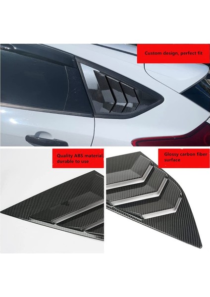 Arka Yan Pencere Panjurları Ford Focus St Rs Mk3 Hatchback 2012-2018 Aksesuarları Hava Firar Kepçe Kapağı, Karbon Fiber (Yurt Dışından) fırsatları